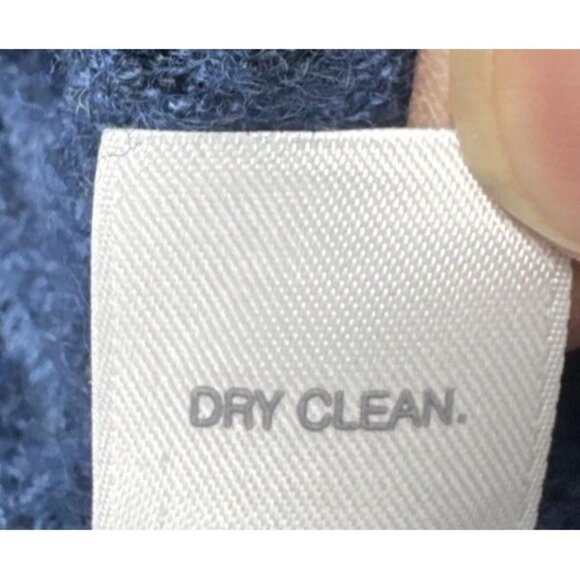 PURE JILL Women’s Blue Wool Blend Snap Front Coat Jacket Sz Petite Small - Picture 6 of 8